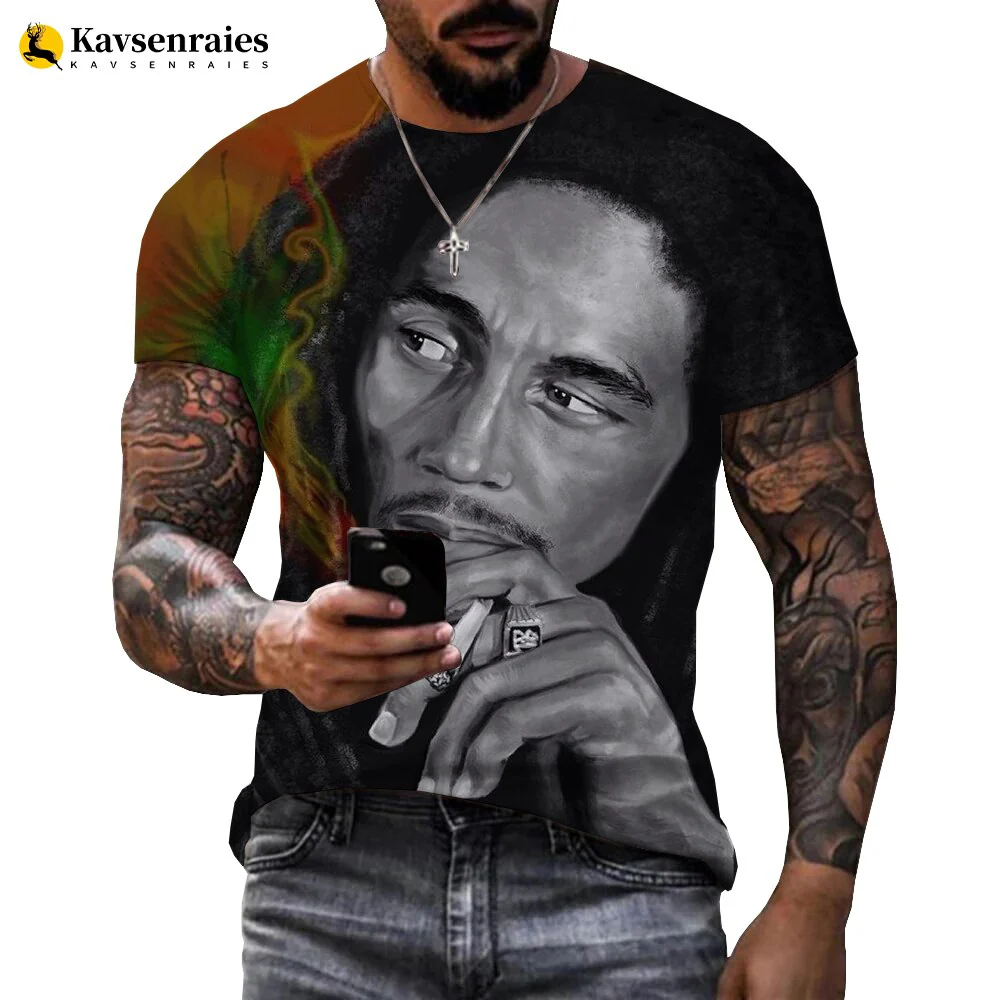 Bob Marley 3D Print T Shirt Men Women Fashion Casual Funny Shirt Harajuku Streetwear Cool Tops - Image 7
