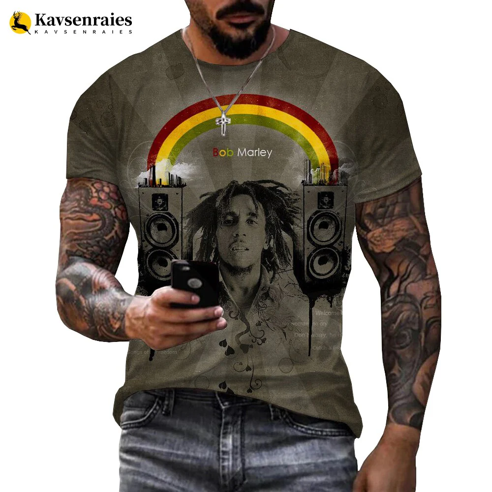 Bob Marley 3D Print T Shirt Men Women Fashion Casual Funny Shirt Harajuku Streetwear Cool Tops - Image 8