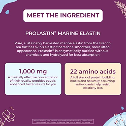 Body Kitchen Pro-Elastin, 1000 mg Elastin Supplement, Help Reduce Signs of Aging, Improved Skin Health, Firmness & Elasticity, Fewer Wrinkles, Veggie Caps, (Pack of 1) - Image 6