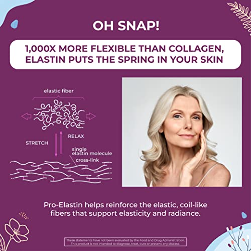 Body Kitchen Pro-Elastin, 1000 mg Elastin Supplement, Help Reduce Signs of Aging, Improved Skin Health, Firmness & Elasticity, Fewer Wrinkles, Veggie Caps, (Pack of 1) - Image 8