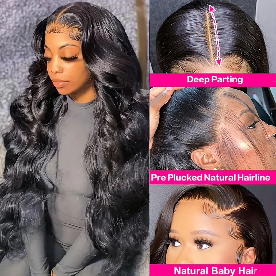Body Wave Lace Front Wig 13x4 Lace Front Wigs For Women Brazilian Remy Huma Hair Wig 150% - Image 6