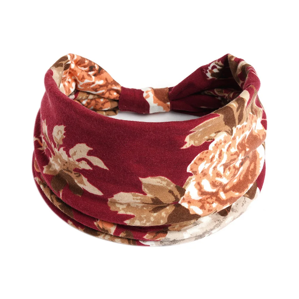 Bohemian Turban Cotton Fashion Turban Hairband Sweat-absorbing Stretchy Outdoor Sports Turban Hair Accessories Teenage Girls - Image 30