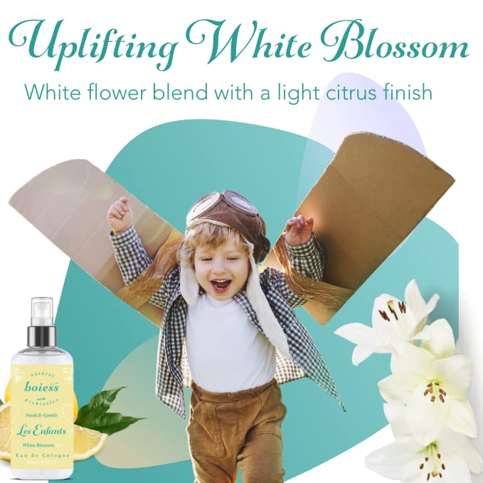 Boiess Colognes White Blossom For Moms, Babies & Kids | Natural Eau de Cologne | Clean & Fresh Scent | Children Fragrance For Soft & Sensitive Skin | Gentle, Easy Use | Size: 8.5 FL Oz - Image 5