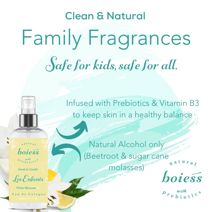 Boiess Colognes White Blossom For Moms, Babies & Kids | Natural Eau de Cologne | Clean & Fresh Scent | Children Fragrance For Soft & Sensitive Skin | Gentle, Easy Use | Size: 8.5 FL Oz - Image 7