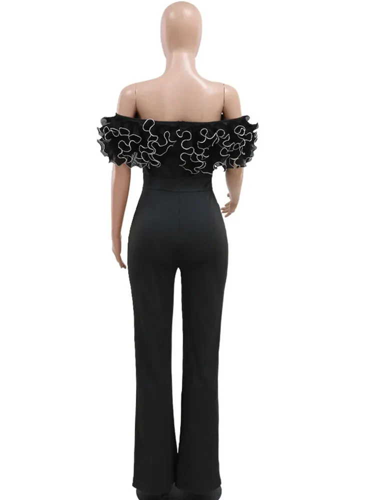 Bonnie Forest Woman Jumpsuits Elegant Rose Detail One Piece Women Clothing Club Overalls Celebrities Outfits Party Sexy Clubwear - Image 5
