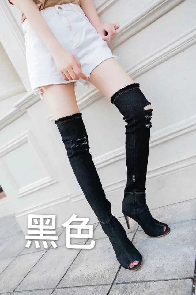 Boots Women Thigh High Boots Winter Women Boots High Heels Women Shoes tassel jean boot ladies shoes Good service 2023 - Image 6
