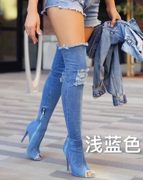 Boots Women Thigh High Boots Winter Women Boots High Heels Women Shoes tassel jean boot ladies shoes Good service 2023 - Image 8