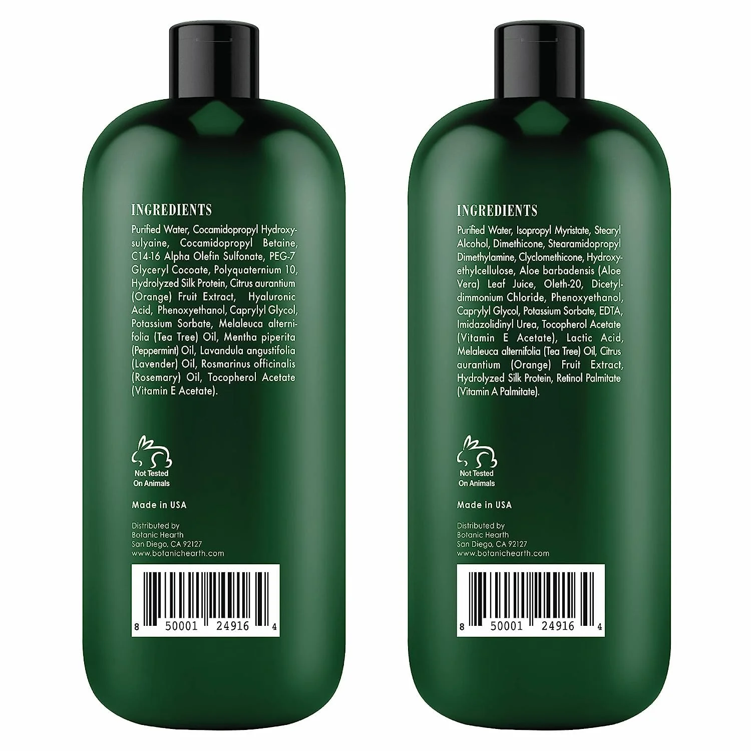 Botanic Hearth Shampoo and Conditioner Set - with 100% Pure Tea Tree Oil, for Itchy and Dry Scalp, Sulfate/ Paraben Free - for Men and Women - 16 fl oz each - Image 3