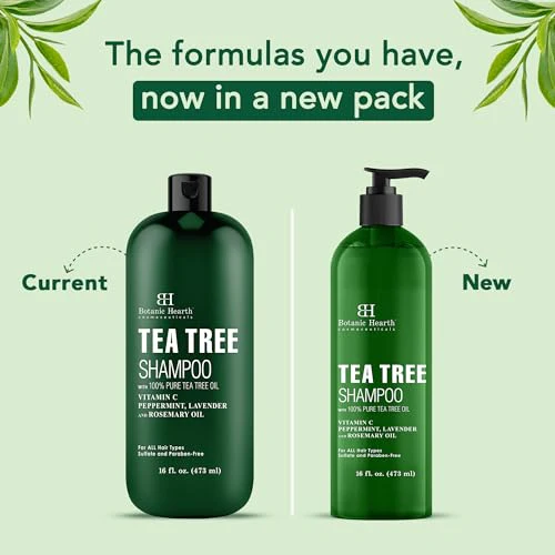 Botanic Hearth Tea Tree Shampoo, Vitamin C, Peppermint, Lavender and Rosemary Oil, Fights Dandruff and Dry Scalp, 16 fl oz - Image 3