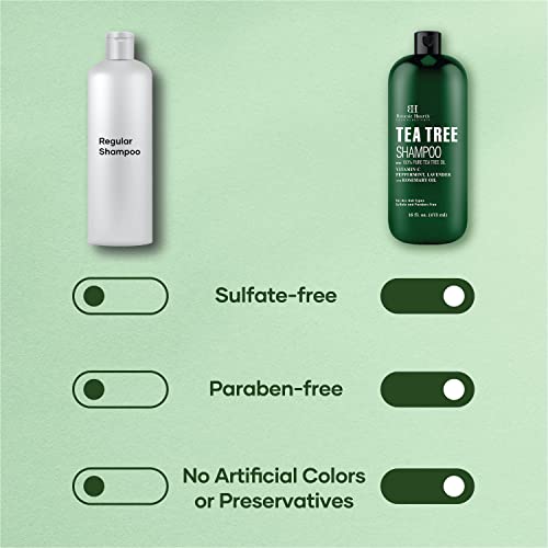 Botanic Hearth Tea Tree Shampoo, Vitamin C, Peppermint, Lavender and Rosemary Oil, Fights Dandruff and Dry Scalp, 16 fl oz - Image 4