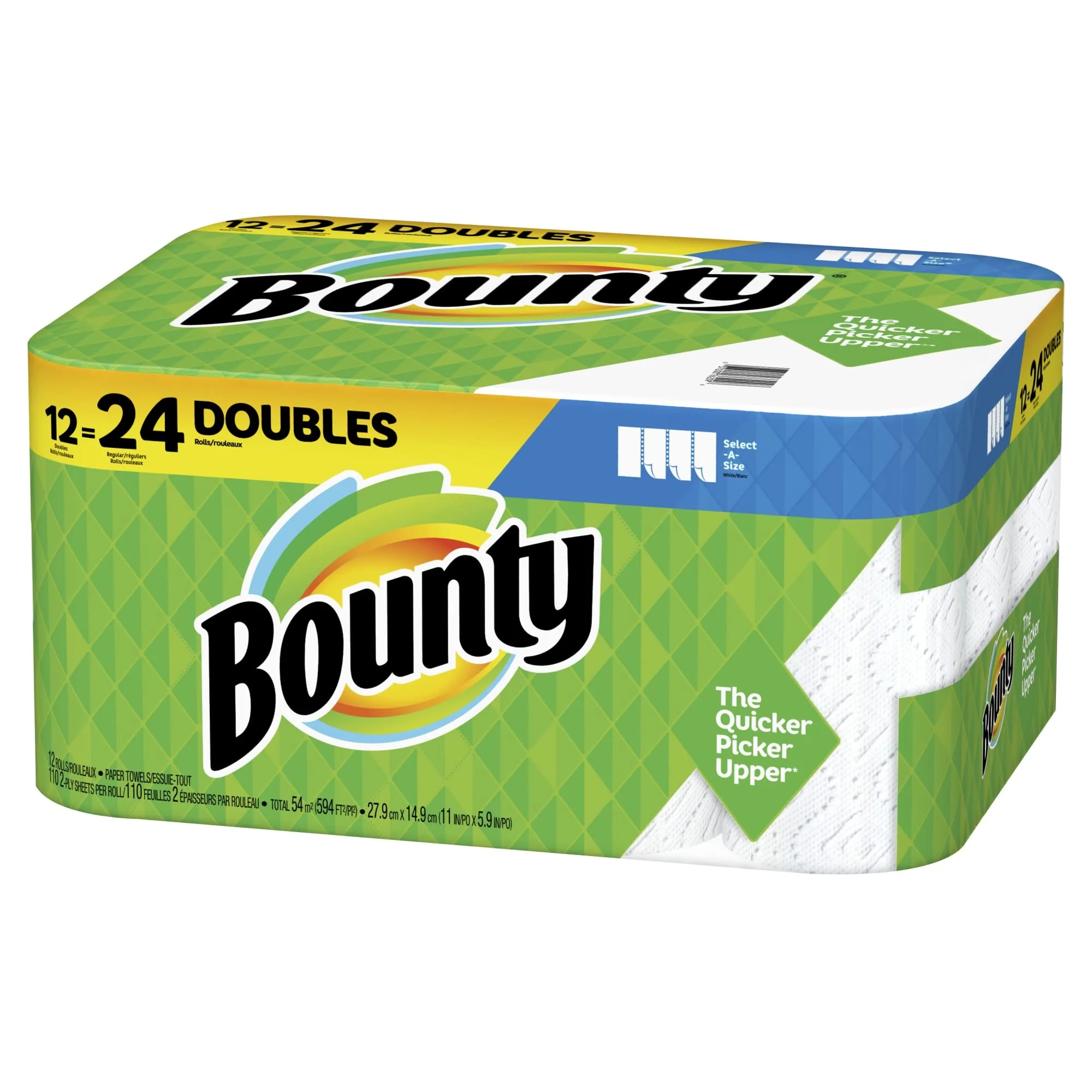 Bounty® Select-A-Size® Double 2-Ply Paper Towels, 98 Sheets Per Roll, Pack Of 12 Rolls - Image 6