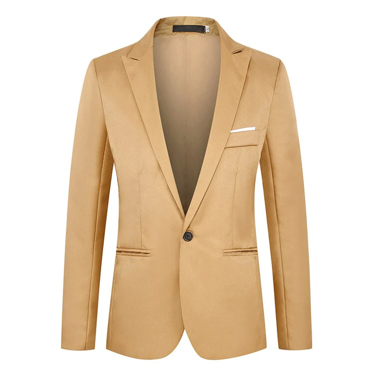 Boutique 5XL Men's Suit Fashion Elegant Gentleman Solid Color Slim Fit Dress Casual Business Italian Style Wedding Formal Blazer - Image 2