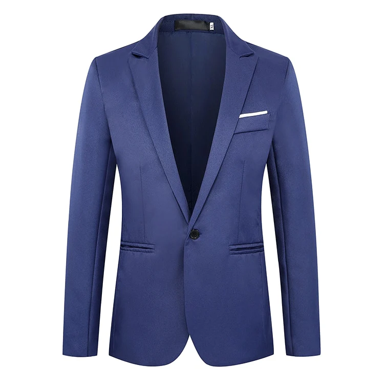 Boutique 5XL Men's Suit Fashion Elegant Gentleman Solid Color Slim Fit Dress Casual Business Italian Style Wedding Formal Blazer - Image 3