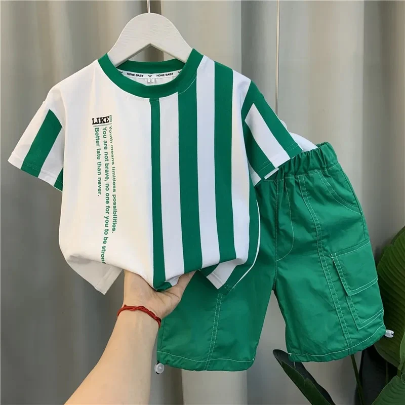 Boy Summer Clothing Suit New Children's Clothes Set Boys Short Sleeve T-Shirt Shorts 2 Piece Set Kids Sportswear Suit 2 4 6 8Y - Image 3