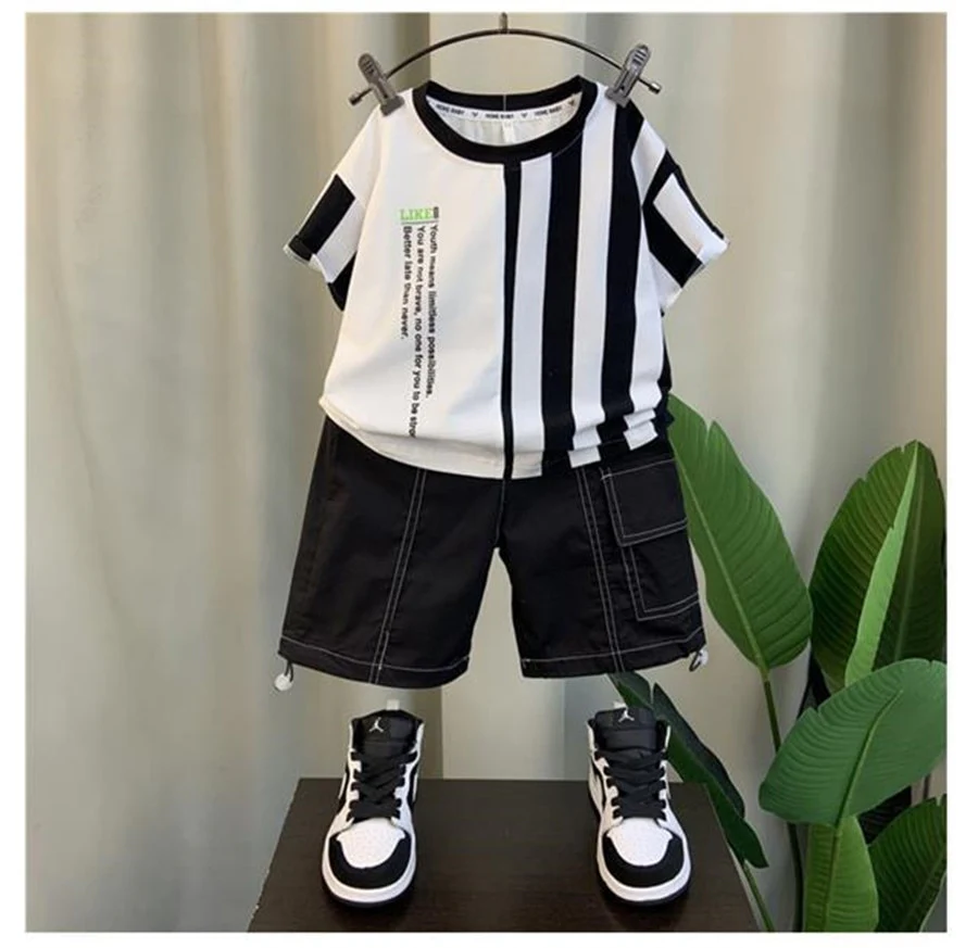 Boy Summer Clothing Suit New Children's Clothes Set Boys Short Sleeve T-Shirt Shorts 2 Piece Set Kids Sportswear Suit 2 4 6 8Y - Image 5