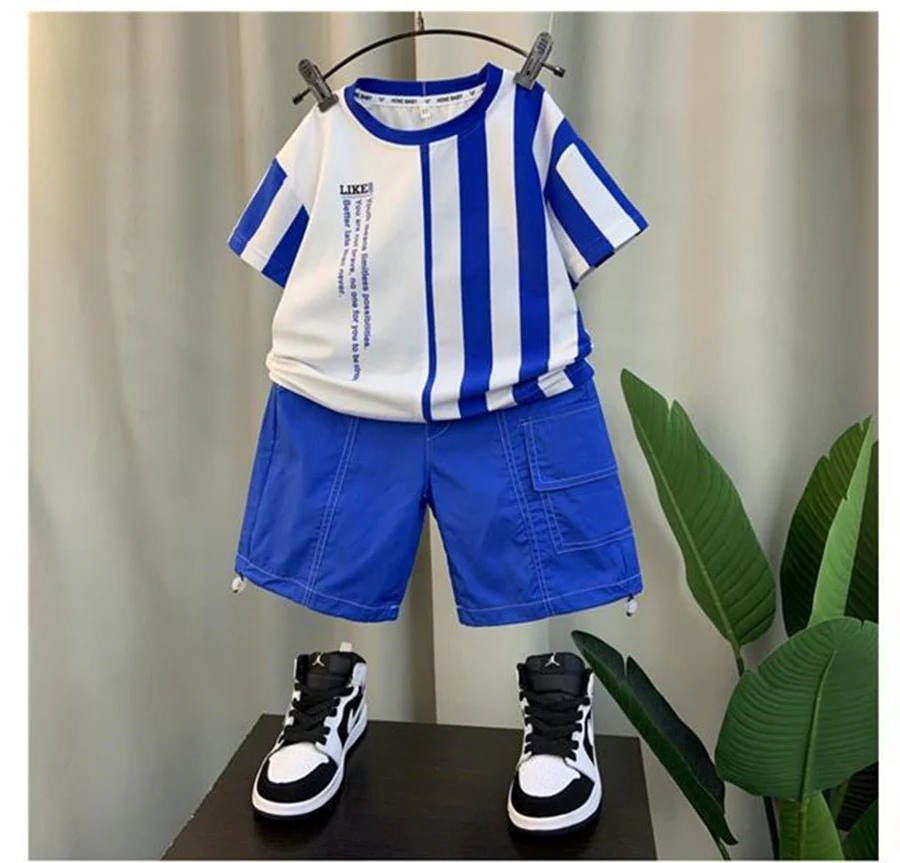 Boy Summer Clothing Suit New Children's Clothes Set Boys Short Sleeve T-Shirt Shorts 2 Piece Set Kids Sportswear Suit 2 4 6 8Y - Image 6