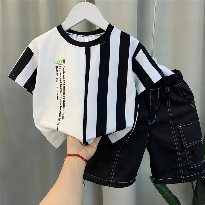 Boy Summer Clothing Suit New Children's Clothes Set Boys Short Sleeve T-Shirt Shorts 2 Piece Set Kids Sportswear Suit 2 4 6 8Y - Image 7