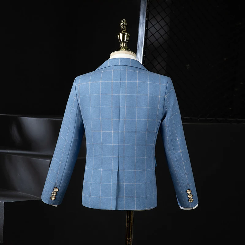 Boys Wedding Suit Kids Formal Blazer Jacket Vest Pants Bowtie 4PCS Tuxedo - Image 4