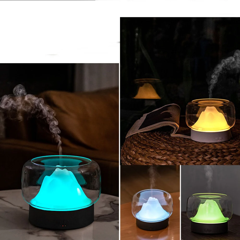 BPA Free Aroma Diffuser 400ML Moutain View Essential Oil Aromatherapy Difusor With Warm and Color LED Lamp Humidificador - Image 6