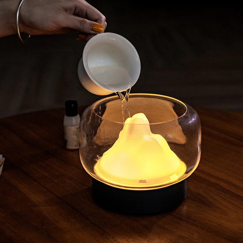 BPA Free Aroma Diffuser 400ML Moutain View Essential Oil Aromatherapy Difusor With Warm and Color LED Lamp Humidificador - Image 8