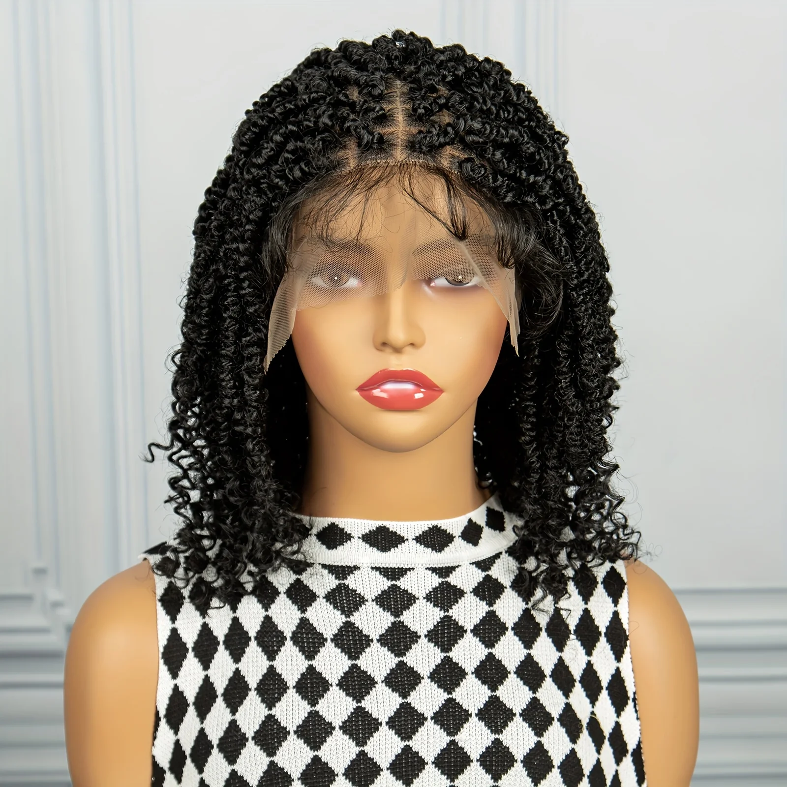Braids Wig Curly Braids Wig Synthetic Lace Wig Beginners Friendly Heat Resistant Wig For Women - Image 11