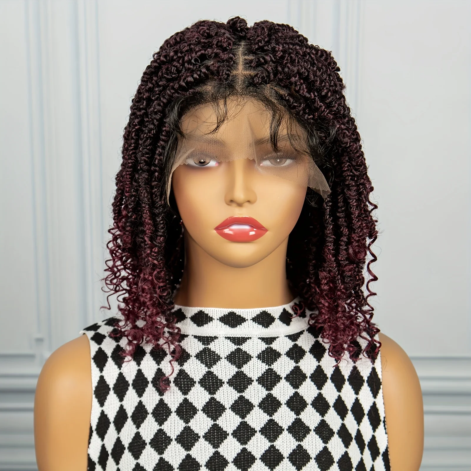 Braids Wig Curly Braids Wig Synthetic Lace Wig Beginners Friendly Heat Resistant Wig For Women - Image 12