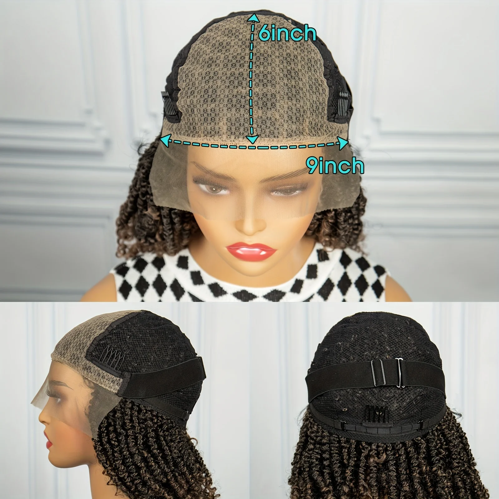 Braids Wig Curly Braids Wig Synthetic Lace Wig Beginners Friendly Heat Resistant Wig For Women - Image 8