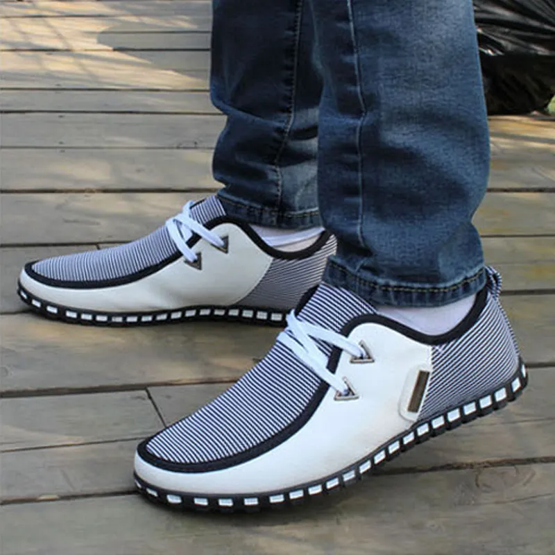 Brand Men Casual Shoes Breathable Canvas Shoes Men Sneakers Fashion Lace Up Espadrilles Men Footwear Comfortable Walking Shoes