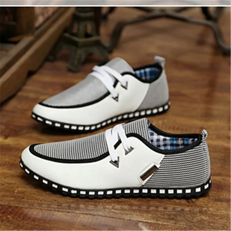 Brand Men Casual Shoes Breathable Canvas Shoes Men Sneakers Fashion Lace Up Espadrilles Men Footwear Comfortable Walking Shoes - Image 5