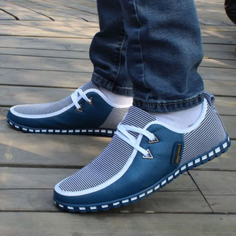Brand Men Casual Shoes Breathable Canvas Shoes Men Sneakers Fashion Lace Up Espadrilles Men Footwear Comfortable Walking Shoes - Image 7