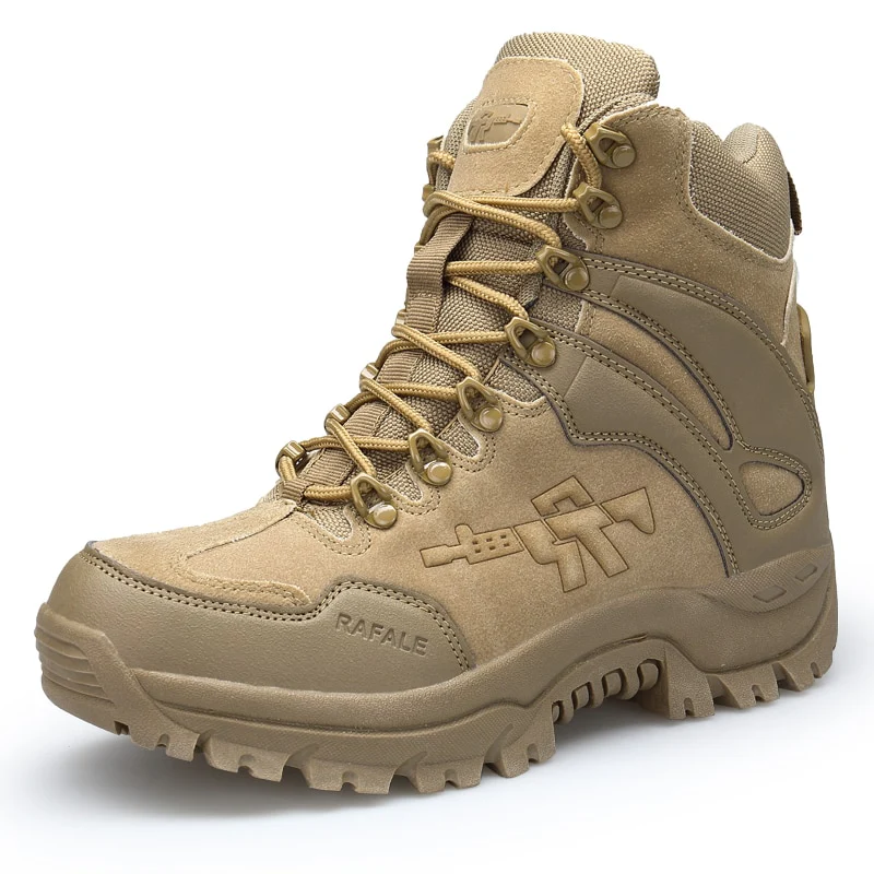 Brand Men Military Boots Outdoor Hiking boots Non-slip rubber Boots Tactical Desert Combat Boots Army Work Shoes Men Sneakers - Image 2
