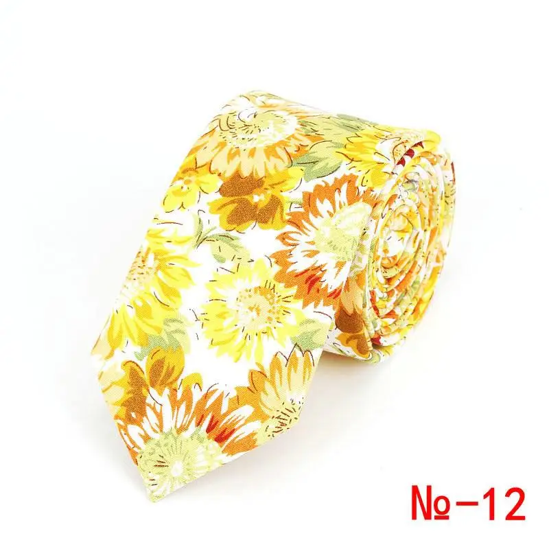 Brand New 100% Cotton Men's Paisley Print Neck Ties For Men Necktie Narrow Slim Skinny Cravate Narrow Flower Neckties Corbatas - Image 28