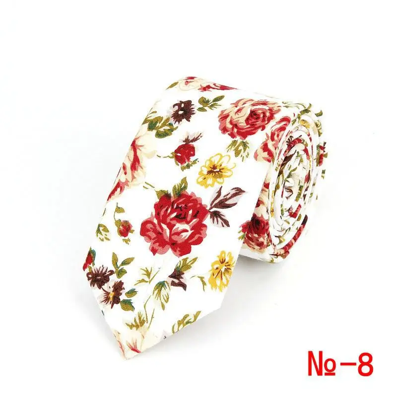 Brand New 100% Cotton Men's Paisley Print Neck Ties For Men Necktie Narrow Slim Skinny Cravate Narrow Flower Neckties Corbatas - Image 49