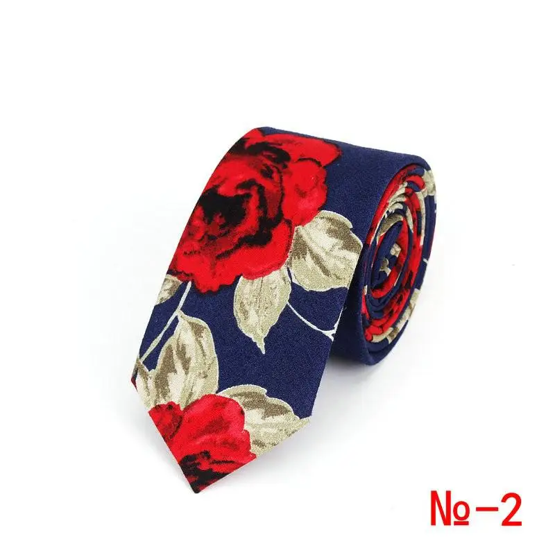 Brand New 100% Cotton Men's Paisley Print Neck Ties For Men Necktie Narrow Slim Skinny Cravate Narrow Flower Neckties Corbatas - Image 51