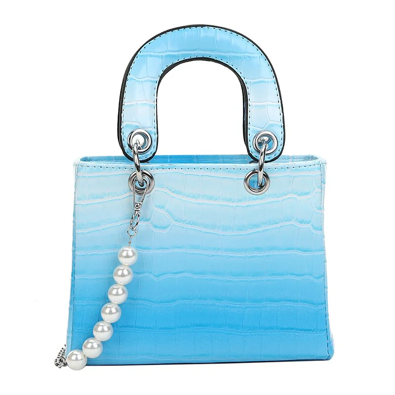 Branded Handbag Stone Pattern Leather Hand Bags For Women Classic Square Top Handle Clutch Purse Luxury Lady Crossbody Bag - Image 7