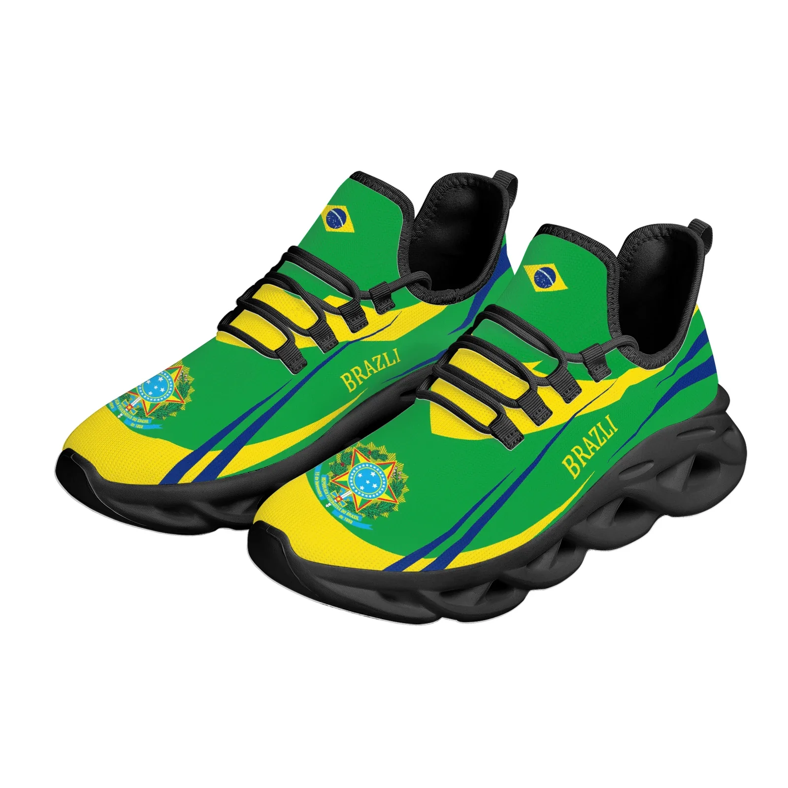Brazil National Emblem Flag Design Lace Up Vulcanized Shoes Fashion Outdoor Student Cozy Sneakers Lightweight Female Footwear - Image 7