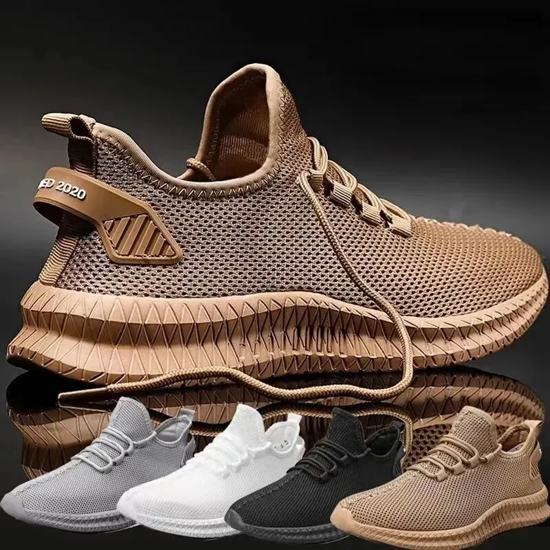 Breathable Mesh Men Shoes Trendy Lightweight Walking Flats Plus Size Male Tennis Sneakers Outdoor Running Fitness Shoes - Image 6