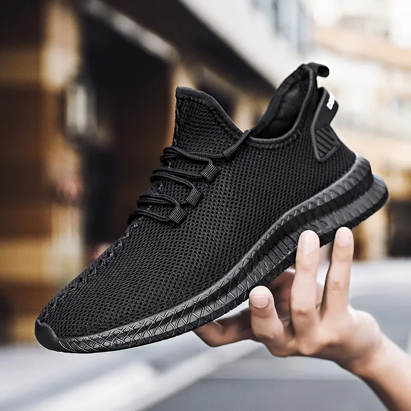 Breathable Mesh Men Shoes Trendy Lightweight Walking Flats Plus Size Male Tennis Sneakers Outdoor Running Fitness Shoes - Image 7