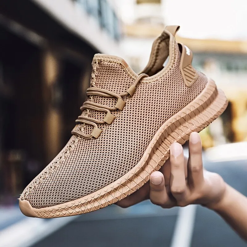 Breathable Mesh Men Shoes Trendy Lightweight Walking Flats Plus Size Male Tennis Sneakers Outdoor Running Fitness Shoes - Image 8