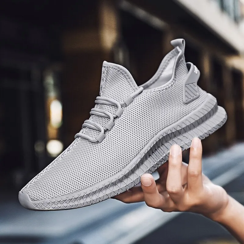 Breathable Mesh Men Shoes Trendy Lightweight Walking Flats Plus Size Male Tennis Sneakers Outdoor Running Fitness Shoes - Image 9