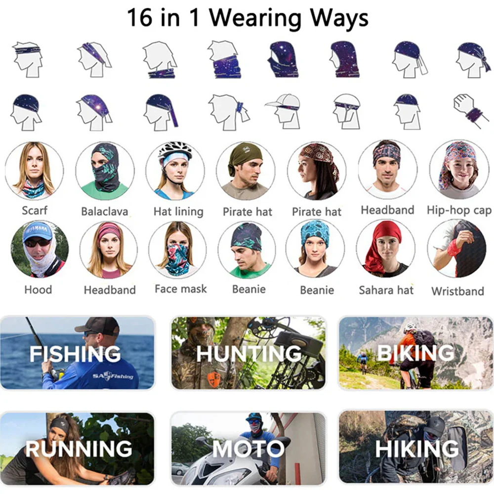 Breathable Running Face Mask Scarves Jamaica Flag Bandana Snood 100% Polyester Biker Multi Purpose Use Head Wrap Neck Gaiter JM - Image 6