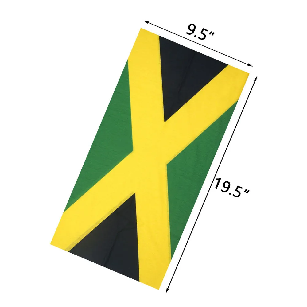 Breathable Running Face Mask Scarves Jamaica Flag Bandana Snood 100% Polyester Biker Multi Purpose Use Head Wrap Neck Gaiter JM - Image 7