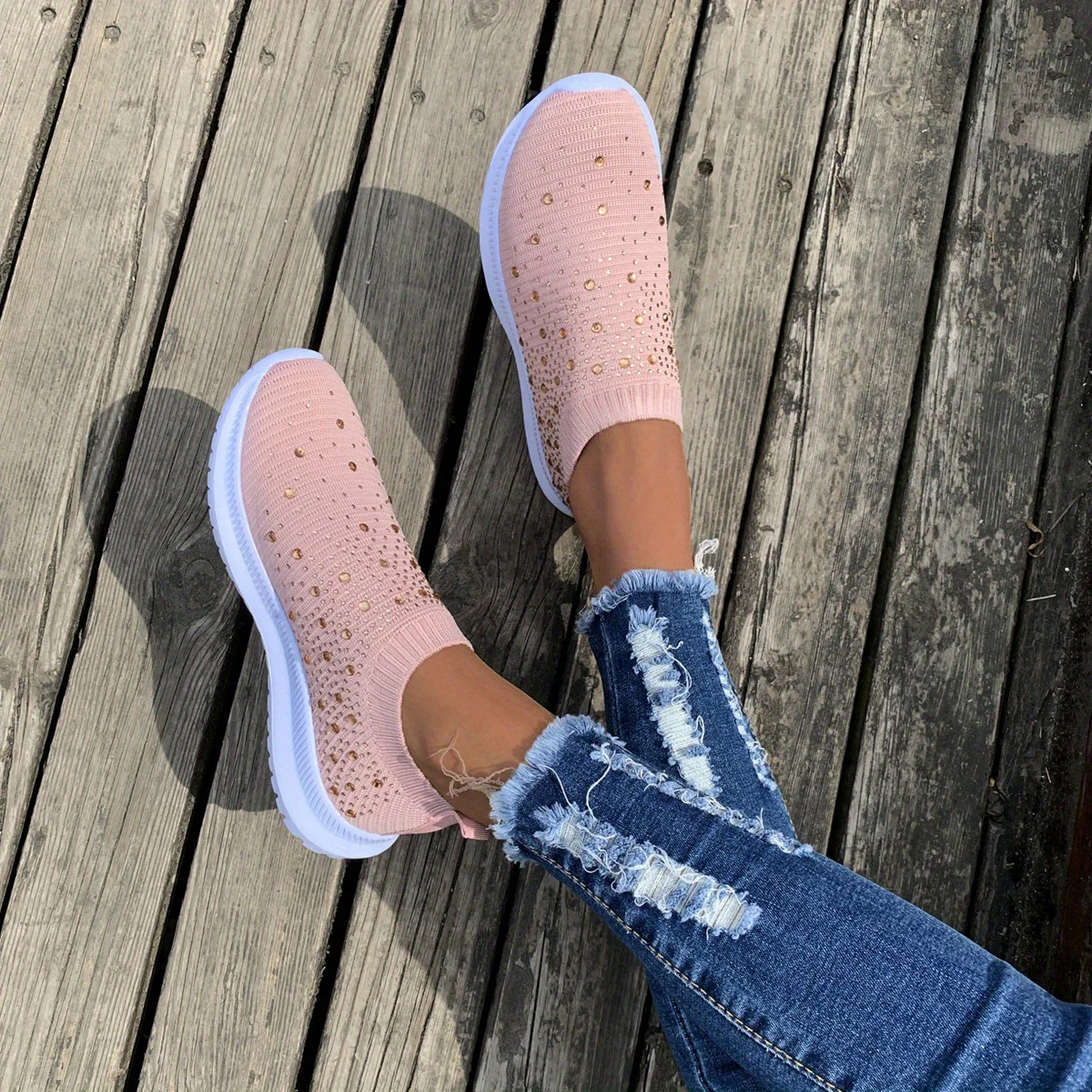 [Breathable Sneakers] Lightweight Breathable Women's Colorblock Mesh Platform Sneakers | Low Top Lace Up Shoes - Image 46