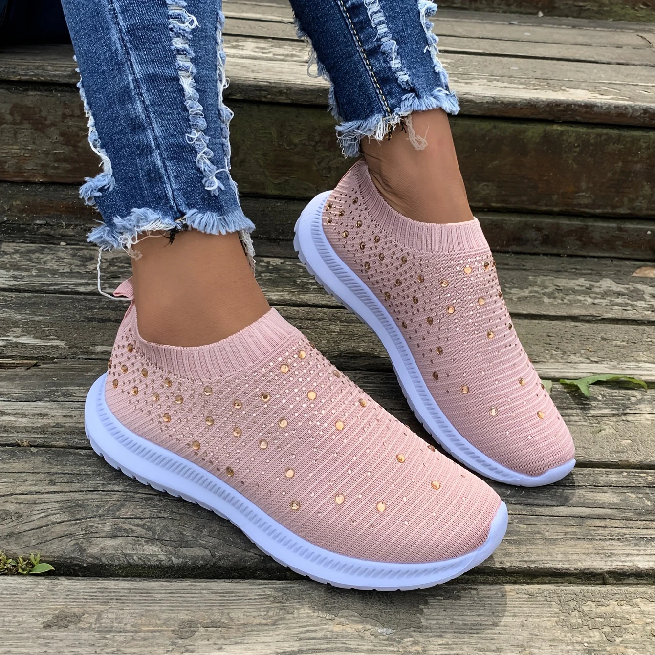 [Breathable Sneakers] Lightweight Breathable Women's Colorblock Mesh Platform Sneakers | Low Top Lace Up Shoes - Image 7