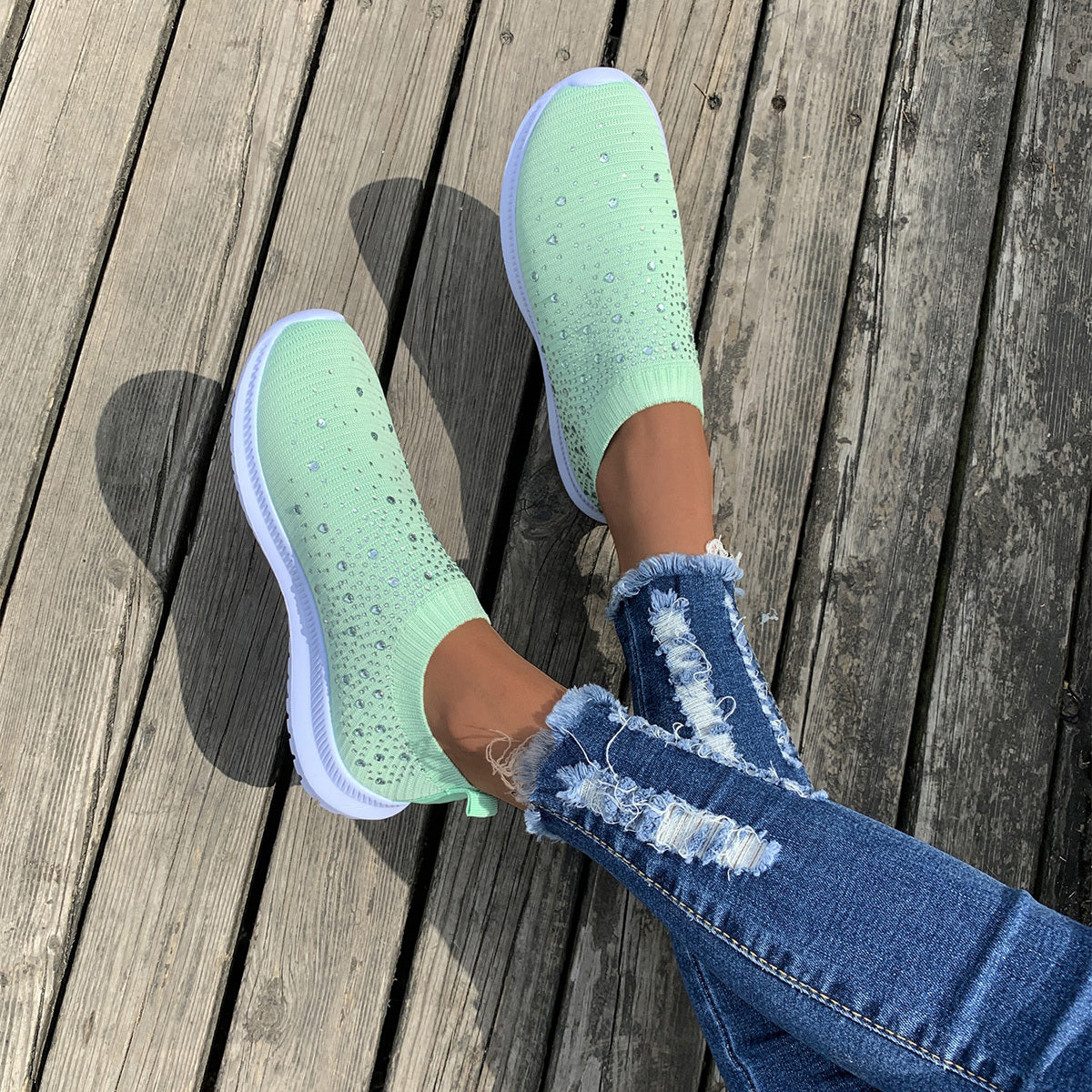 [Breathable Sneakers] Lightweight Breathable Women's Colorblock Mesh Platform Sneakers | Low Top Lace Up Shoes - Image 77
