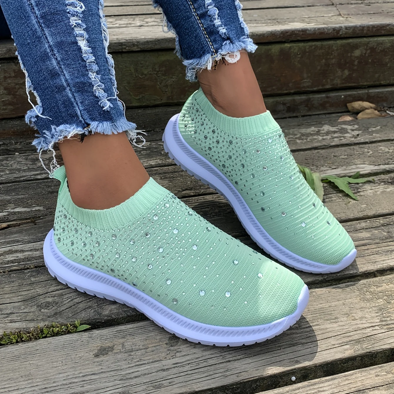 [Breathable Sneakers] Lightweight Breathable Women's Colorblock Mesh Platform Sneakers | Low Top Lace Up Shoes - Image 8