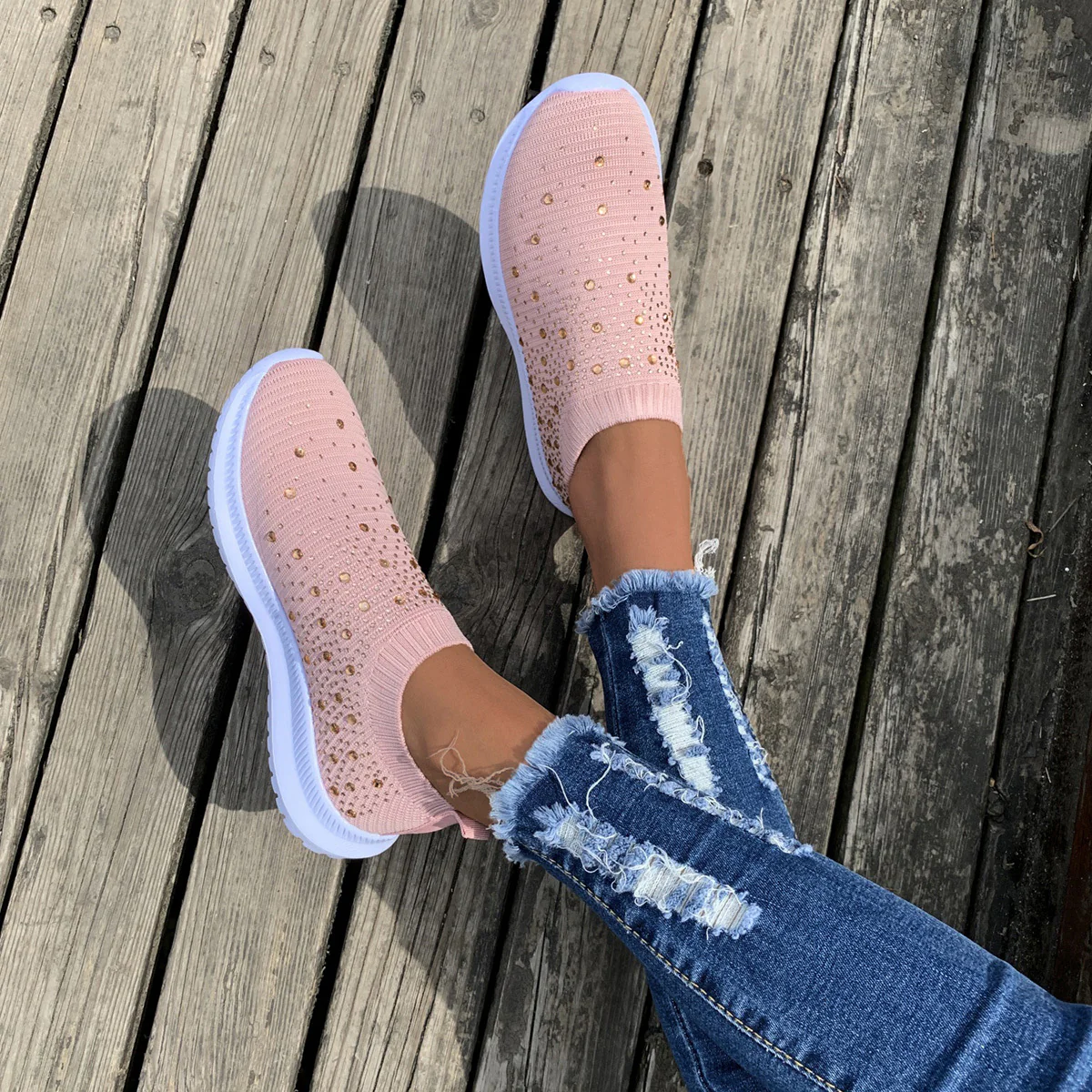 [Breathable Sneakers] Lightweight Breathable Women's Colorblock Mesh Platform Sneakers | Low Top Lace Up Shoes - Image 86