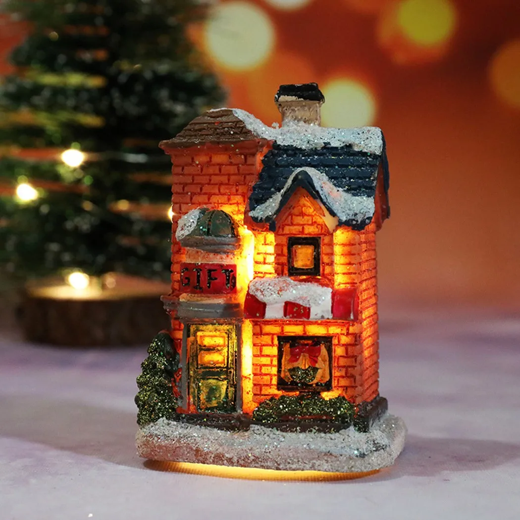 Brightness LED Light Up Small Village House Scene Christmas Decor Ornament For Home Decor Halloween New Year Navidad Pendant - Image 9