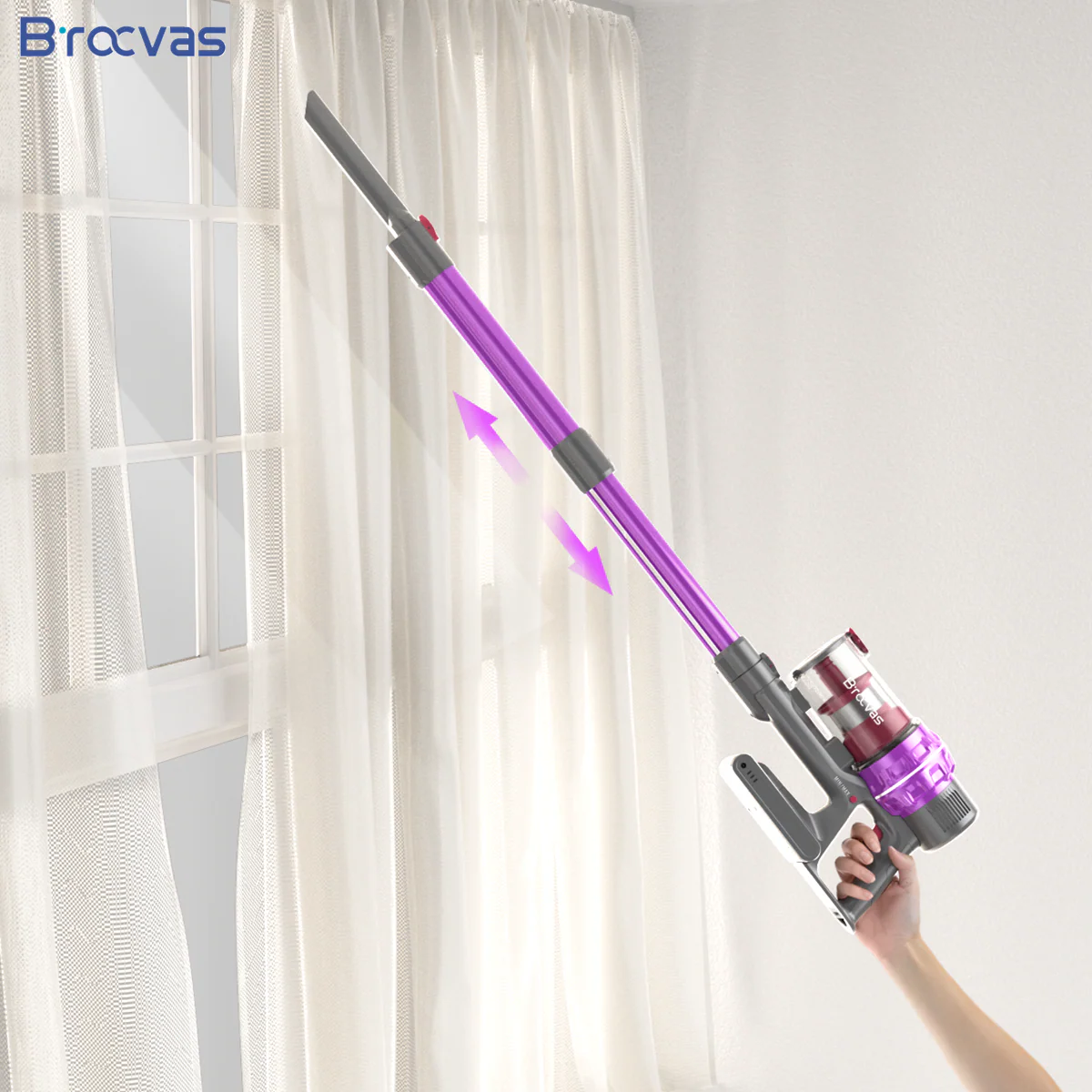 BROCVAS Powerful 380W 23000PA Detachable Handheld Telescopic Tube Vacuum Cleaner, Wireless Vacuum Cleaner - Image 7