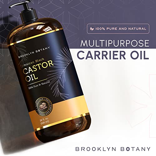Brooklyn Botany Jamaican Black Castor Oil for Skin, Hair and Face – 100% Pure and Natural Body Oil and Hair Oil - Carrier Oil for Essential Oils, Aromatherapy and Massage Oil – 28 fl Oz - Image 5